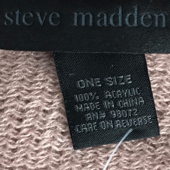 Steve Madden Blush Fringe Knit Wrap Muffler Scarf - Picture 8 of 10